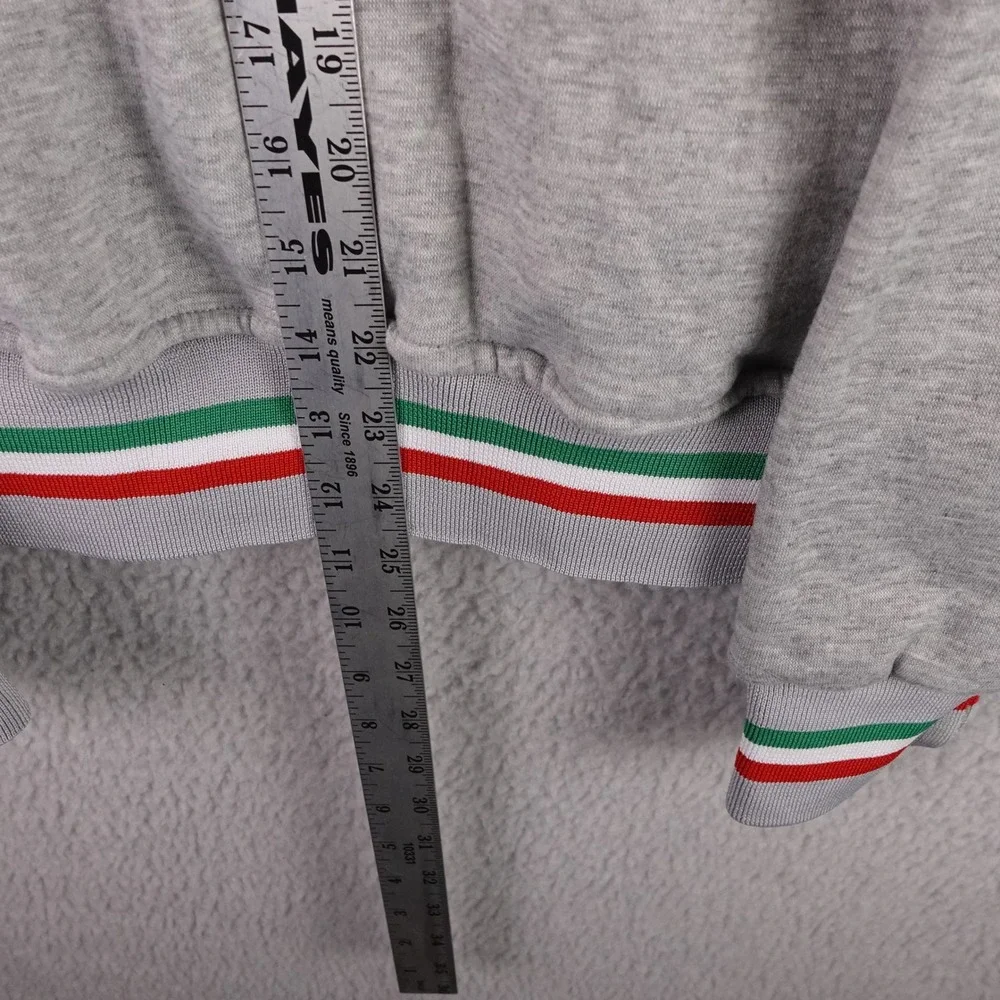 Dress & Go Style of Italy Mens XL Italia Full Zip Track Jacket‎ Gray Soccer Coat